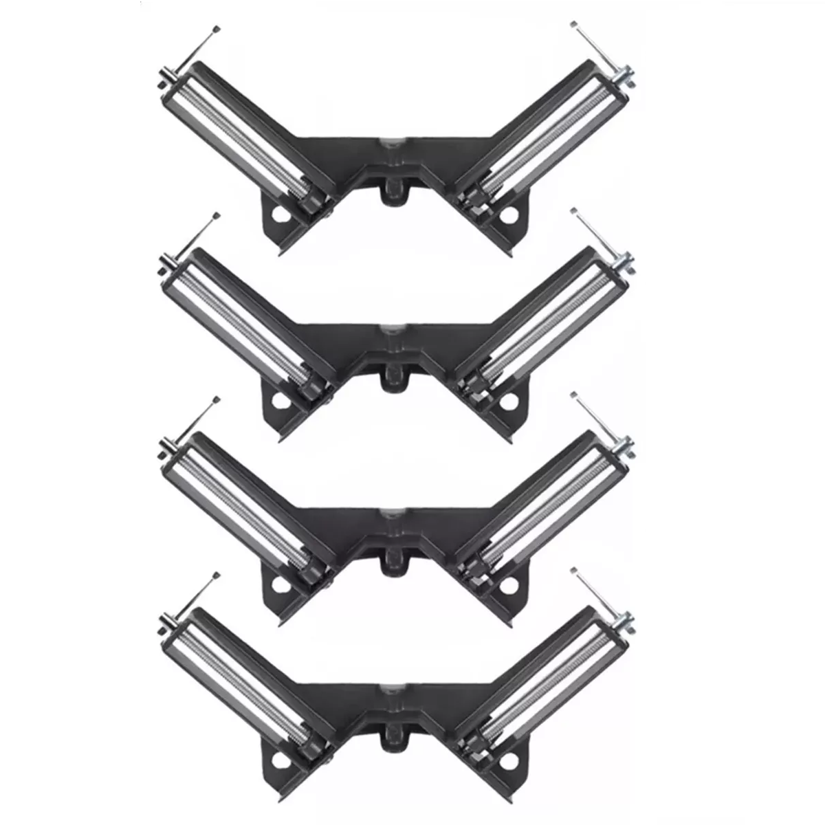 Set Prensa Esquinera Carpinteria 90 Grados Herreria 4pcs Negro