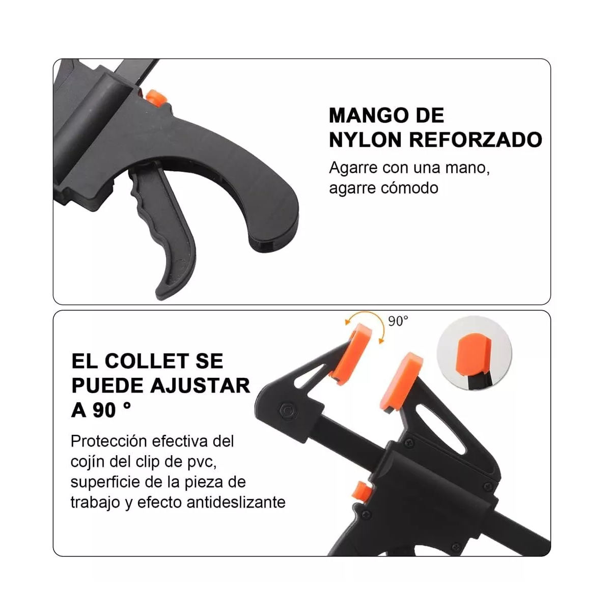 Kit 6in Pinzas De Presion Para Carpintería 6 Piezas