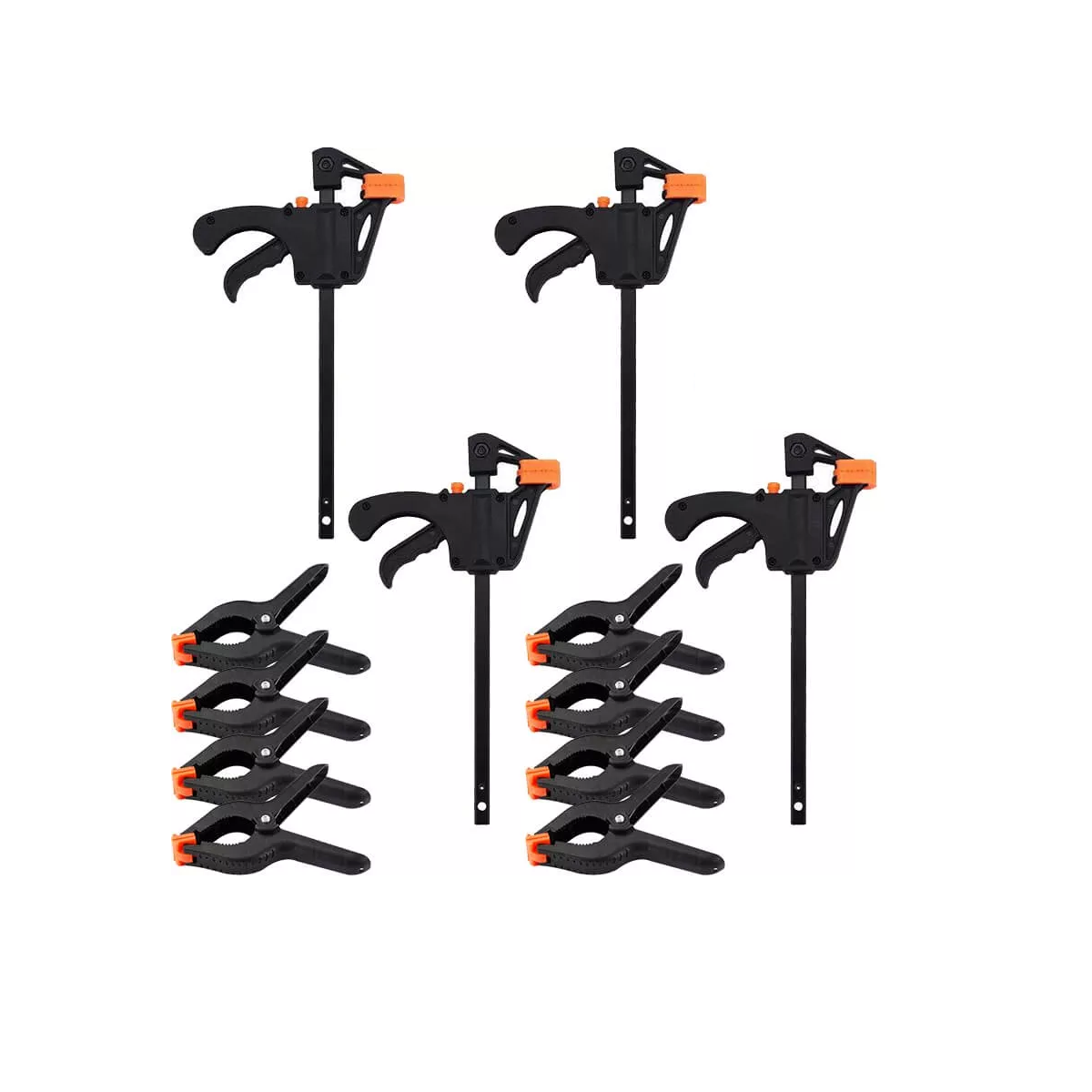 Kit Mordaza Regulable De 4in Para Carpintería 12 Piezas