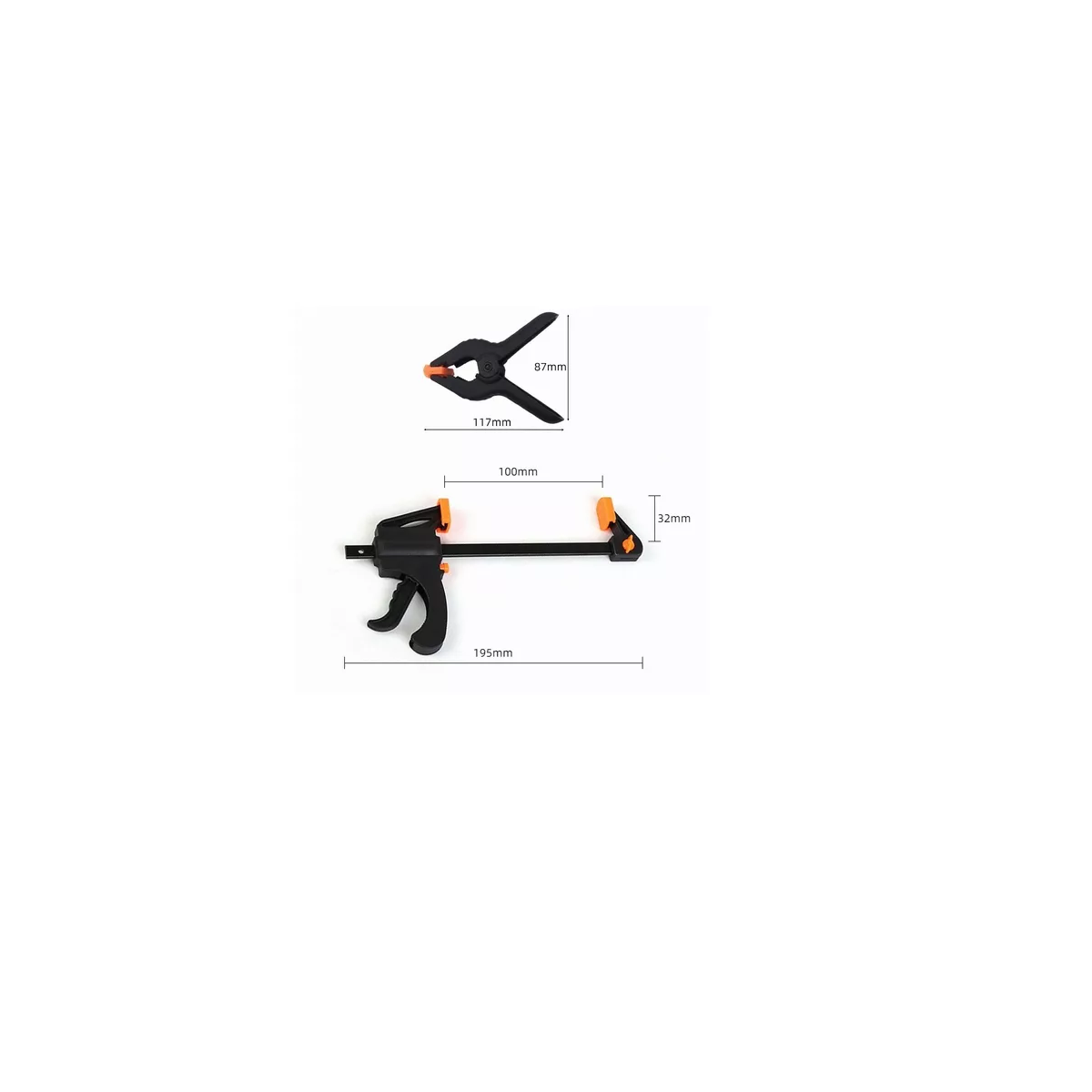 Kit Mordaza Regulable De 4in Para Carpintería 12 Piezas