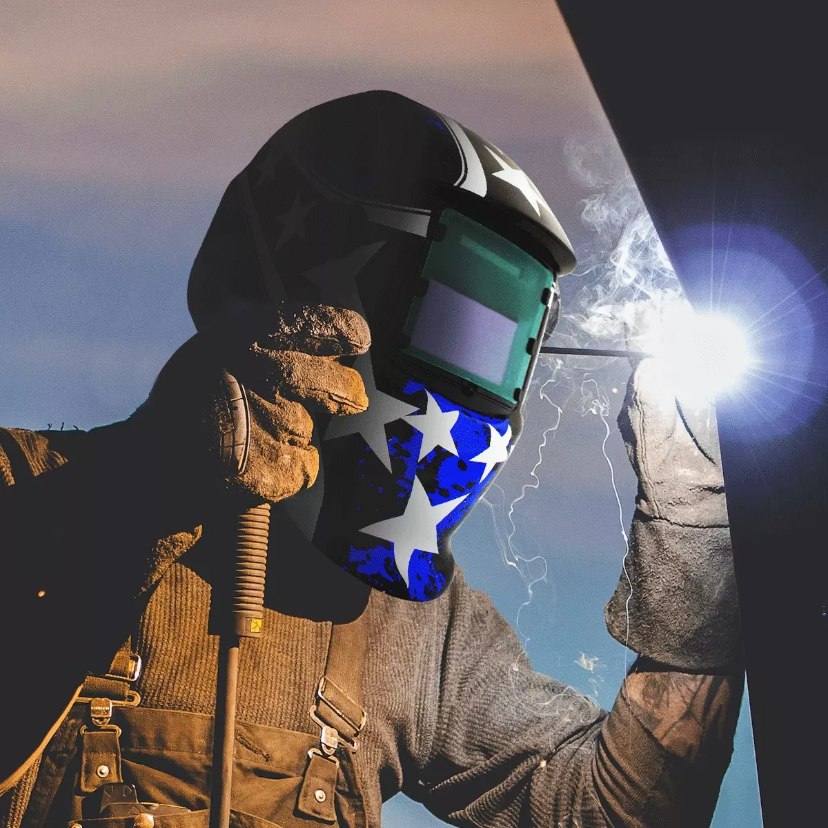 Careta Soldar Industrial Solar Electronica Soldador Estrellas