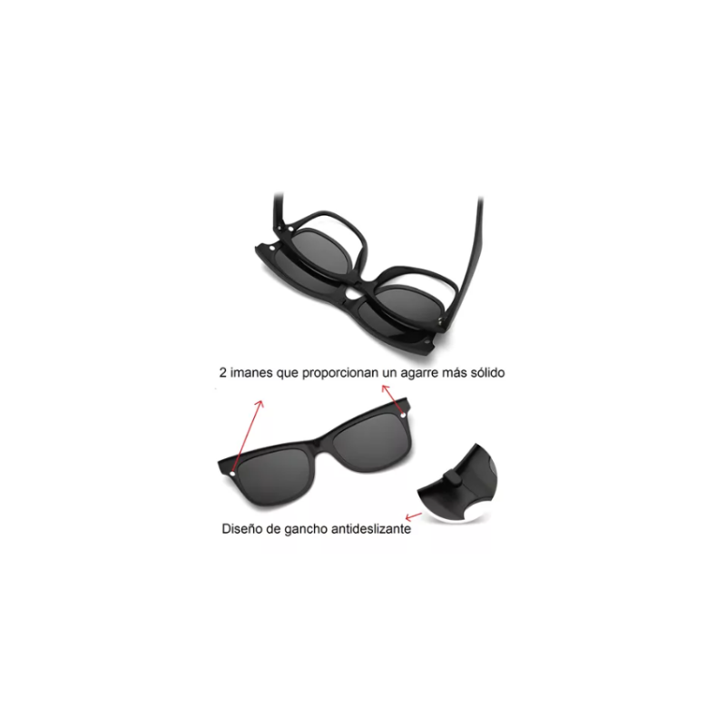 Lentes Oftalmicos 5 Micas Intercambiables Magneticos