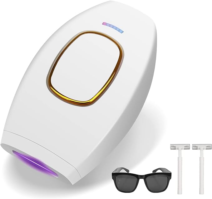 A Yostyle IPL Depiladora de Luz Pulsada, Flashes Depilación Láser para Mujeres, 5 Nivel de Energía, Sistemas de Depilación Dispositivo Profesional Indolora, para Piernas, Cara, Cuerpo, Línea de Bikini