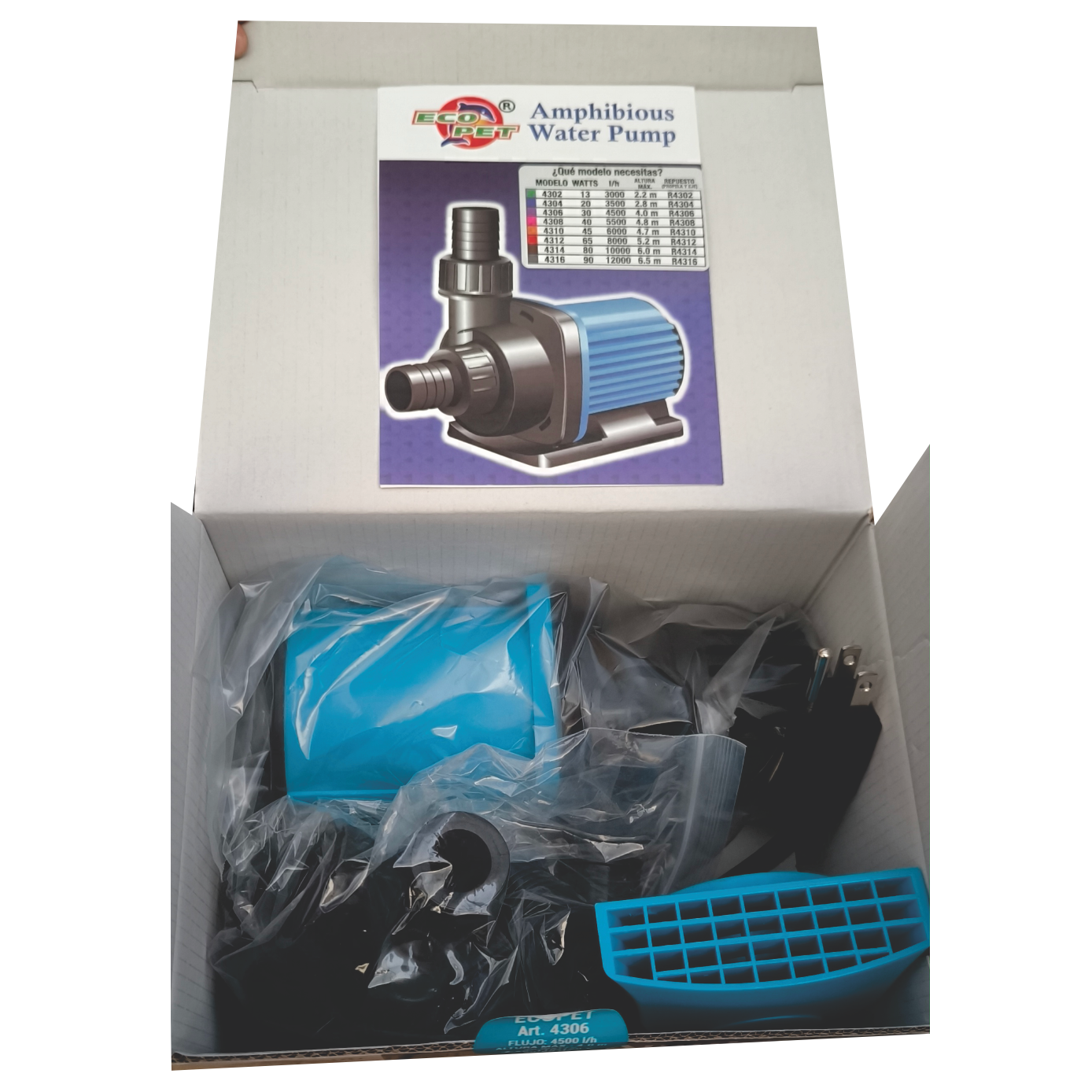 Bomba Agua Sumergible Anfibia Acuario Fuente Estanque Hidroponía 