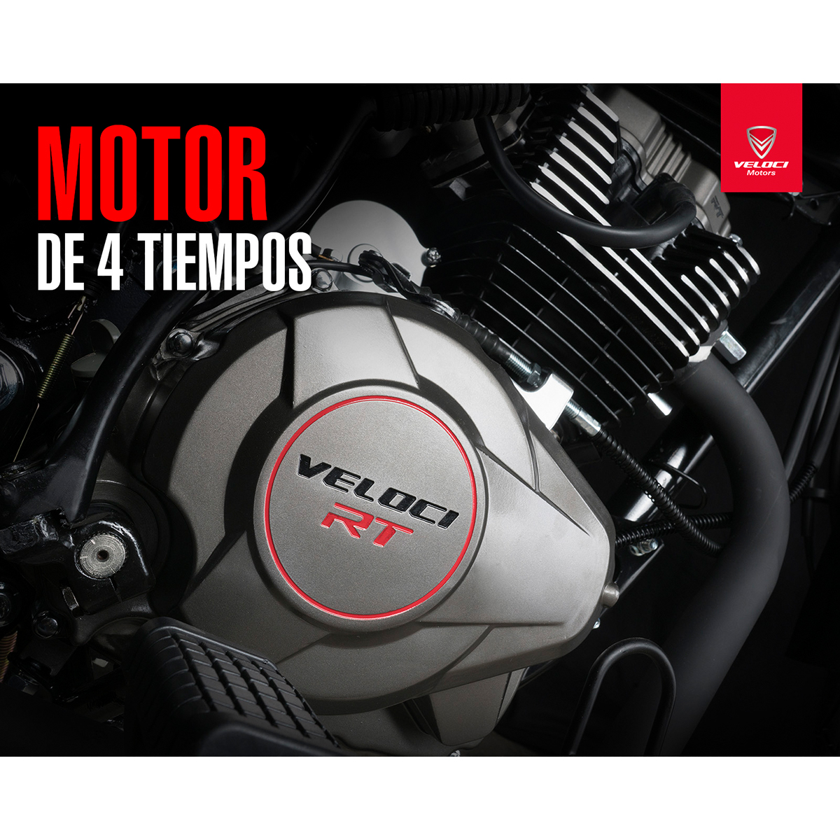 Motocicleta Veloci Balck Hawk RT 200 CC Negro 2024.