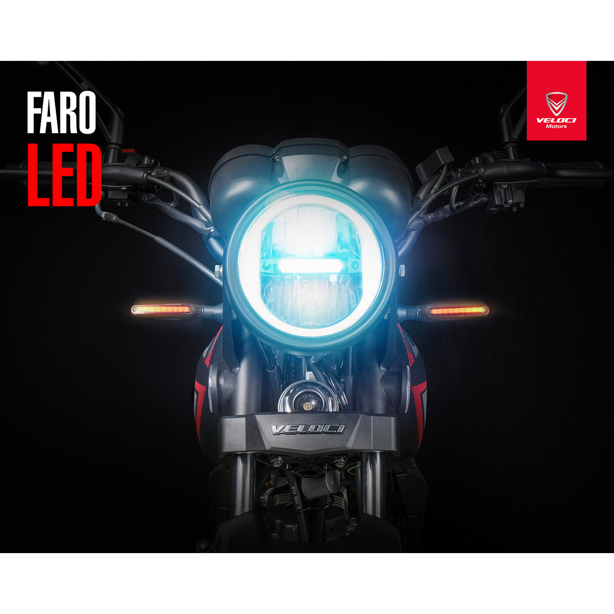 Motocicleta Veloci Balck Hawk RT 200 CC Negro 2024.