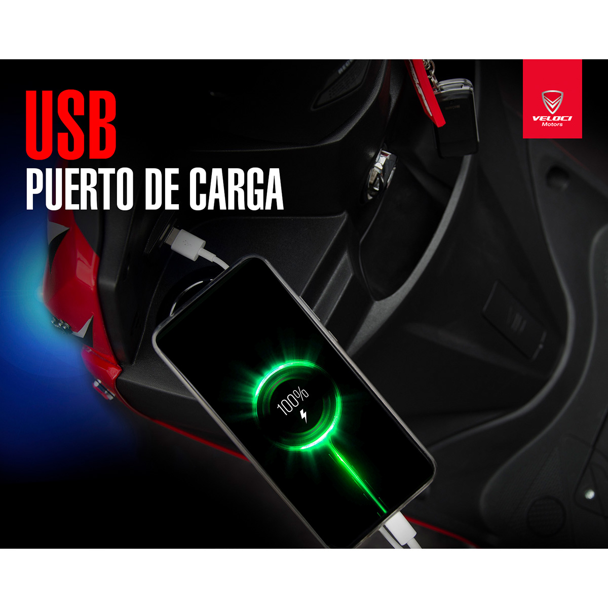 Motocicleta Veloci Hasback Sport 200 CC Rojo 2024