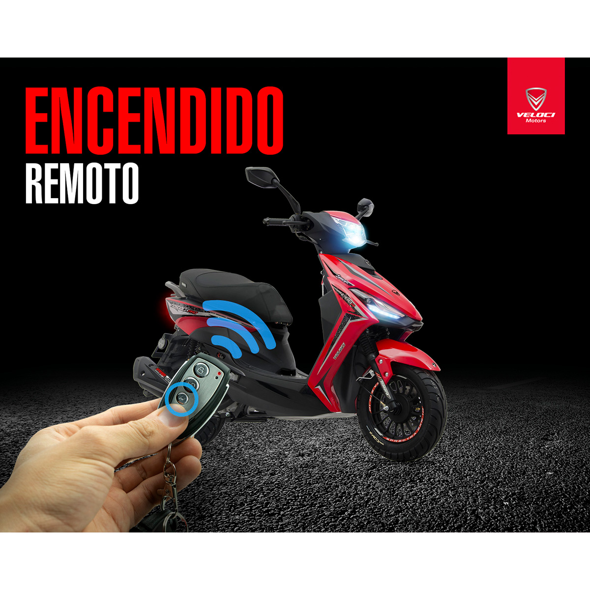 Motocicleta Veloci Hasback Sport 200 CC Rojo 2024