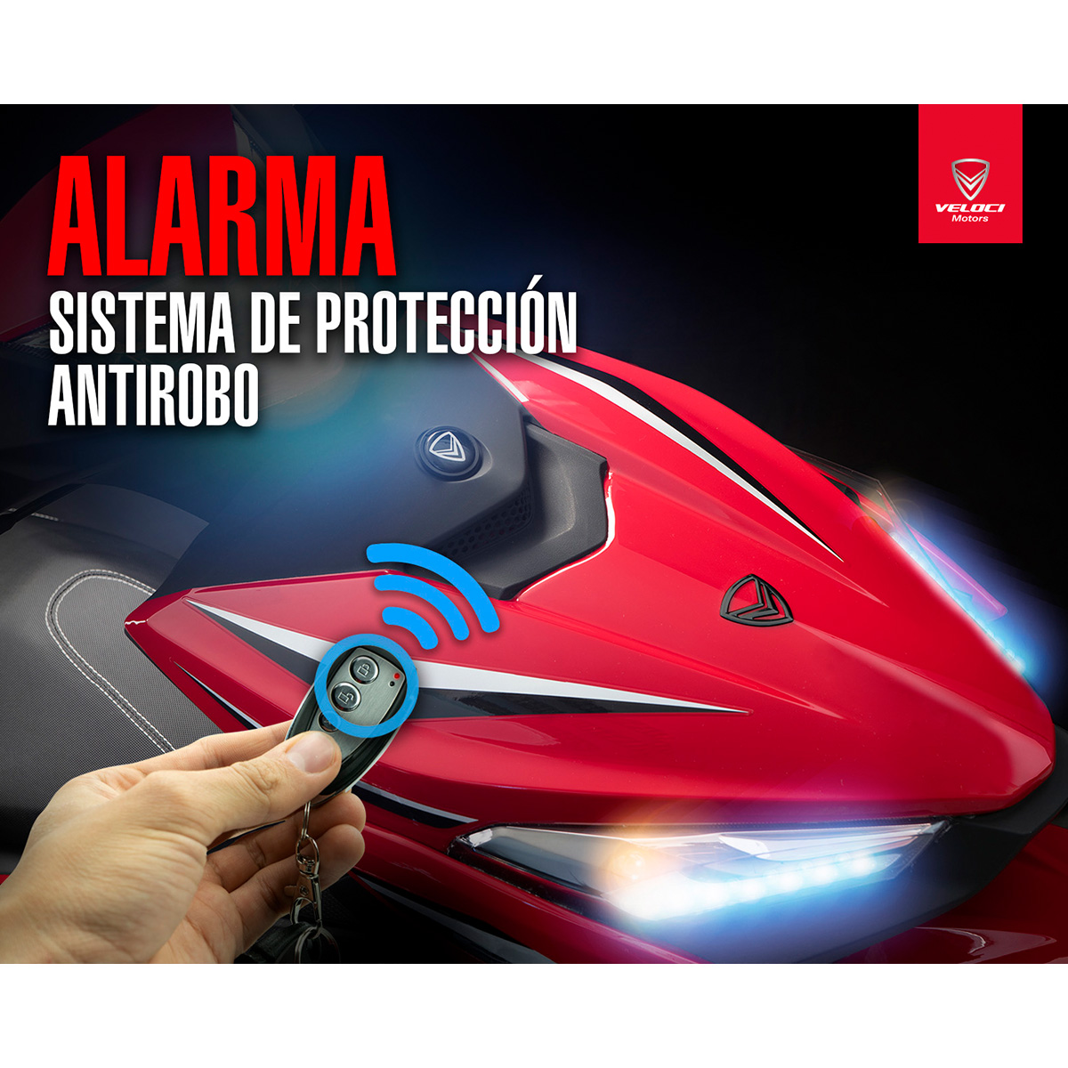 Motocicleta Veloci Hasback Sport 200 CC Rojo 2024