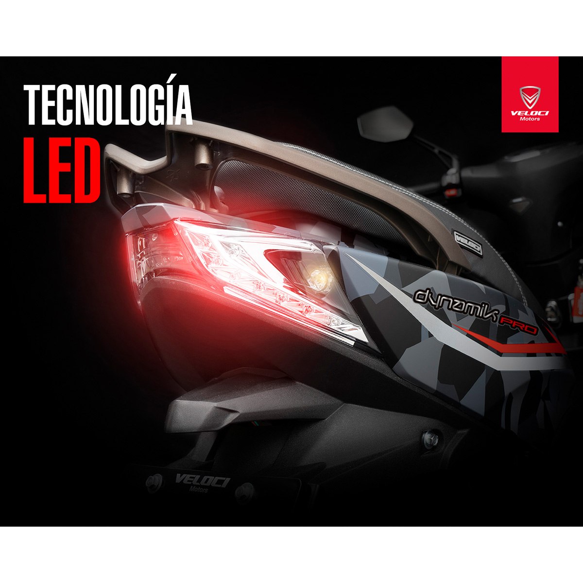 Motocicleta Veloci Dynamik Pro 200 CC Negro Camuflaje 2024.