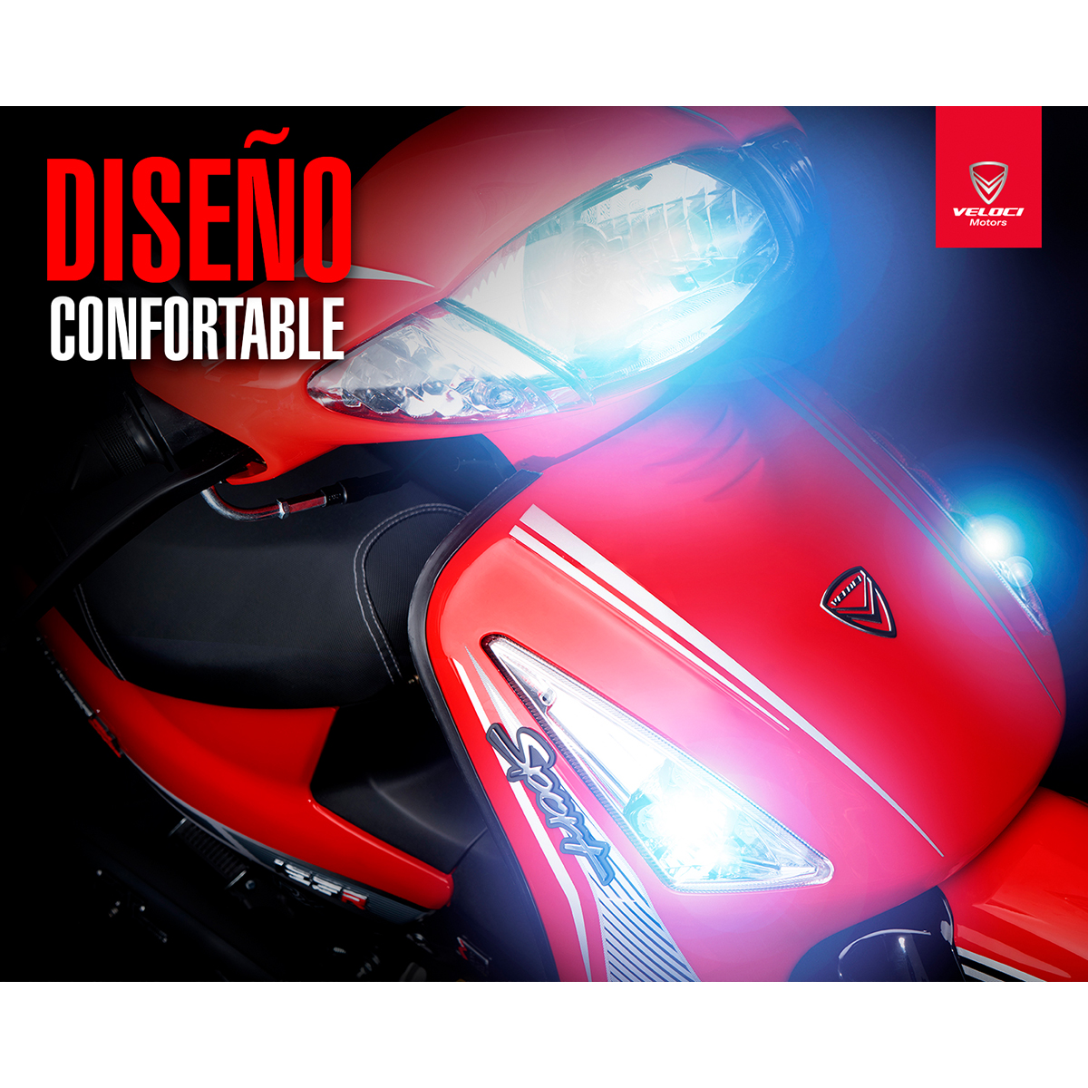Motocicleta Veloci Draxter RX Sport 125 CC Rojo 2024