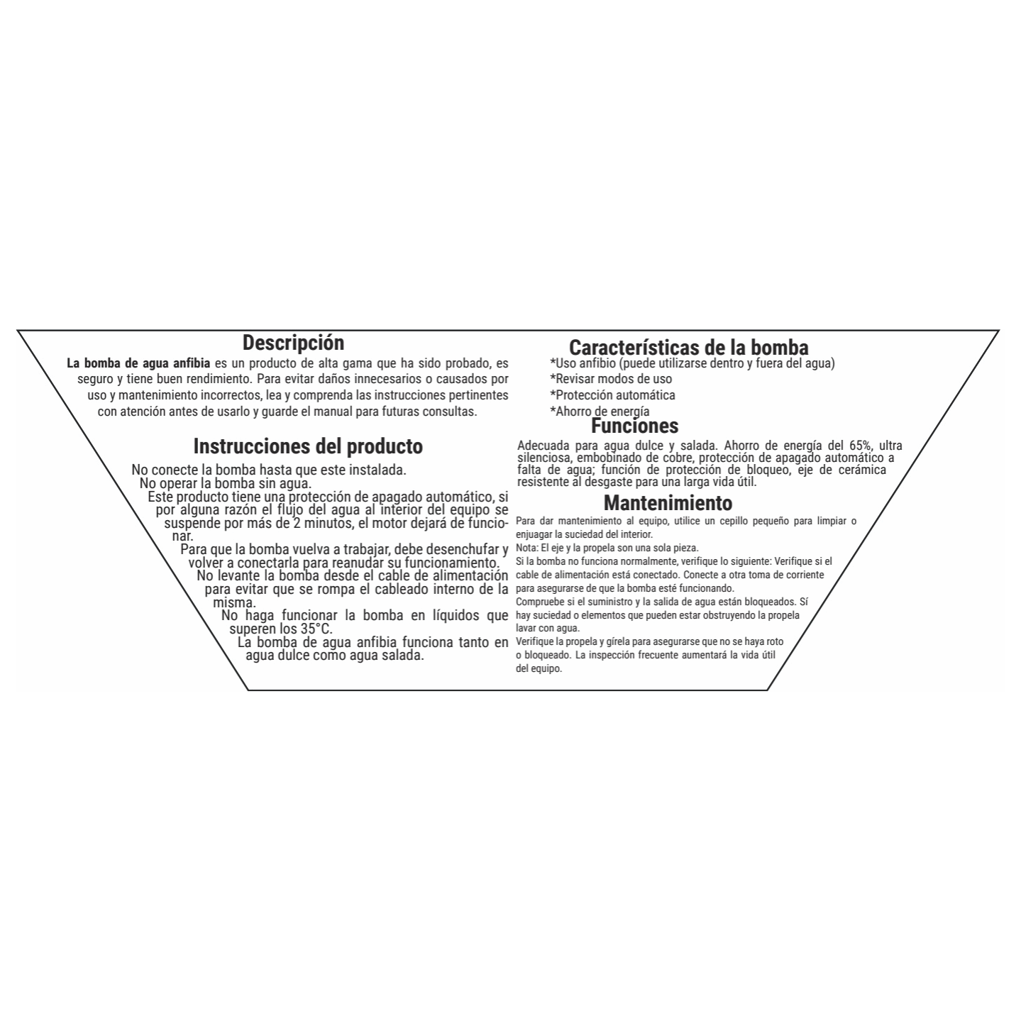 Bomba De Agua Sumergible Acuario Fuente Estanque Hidroponía Amphibius Wáter Pump