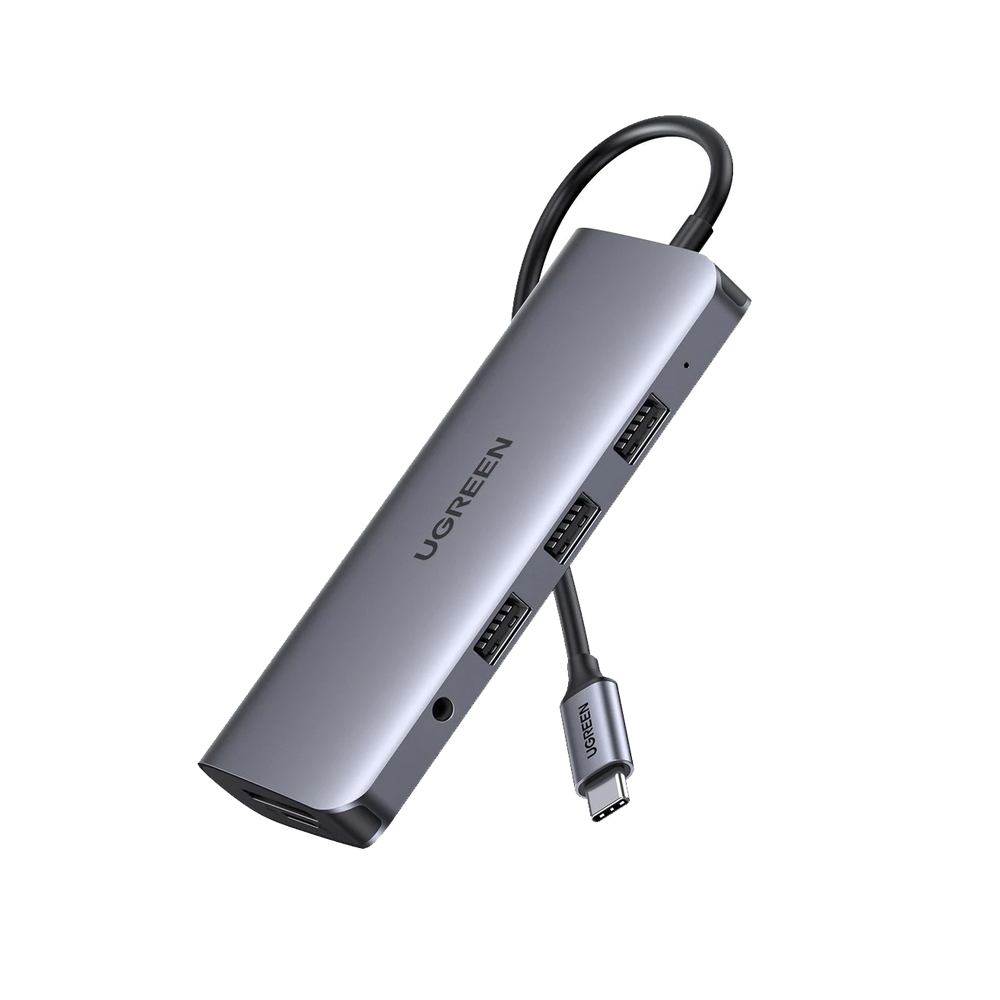 UGREEN Hub USB C 10 en 1, 3 USB-A 3.0 | USB-C PD Carga 100W | HDMI 4K@30Hz | RJ45 (Gigabit Ethernet) | VGA | Lector Tarjeta SD + Micro SD.
