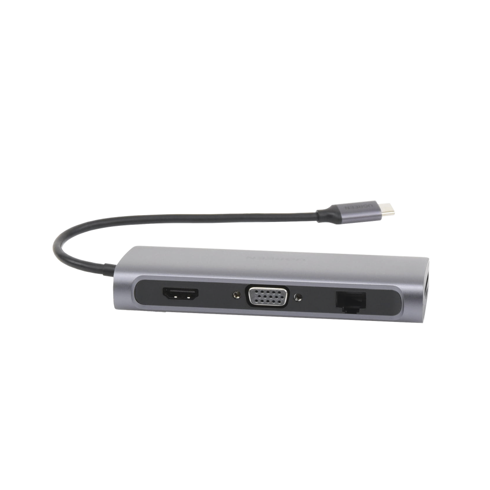 UGREEN Hub USB C 10 en 1, 3 USB-A 3.0 | USB-C PD Carga 100W | HDMI 4K@30Hz | RJ45 (Gigabit Ethernet) | VGA | Lector Tarjeta SD + Micro SD.