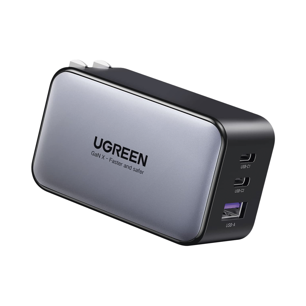 Cargador Ugreen de 65W serie Nexode | 3 Puertos de Carga Rápida | 2 USB-C