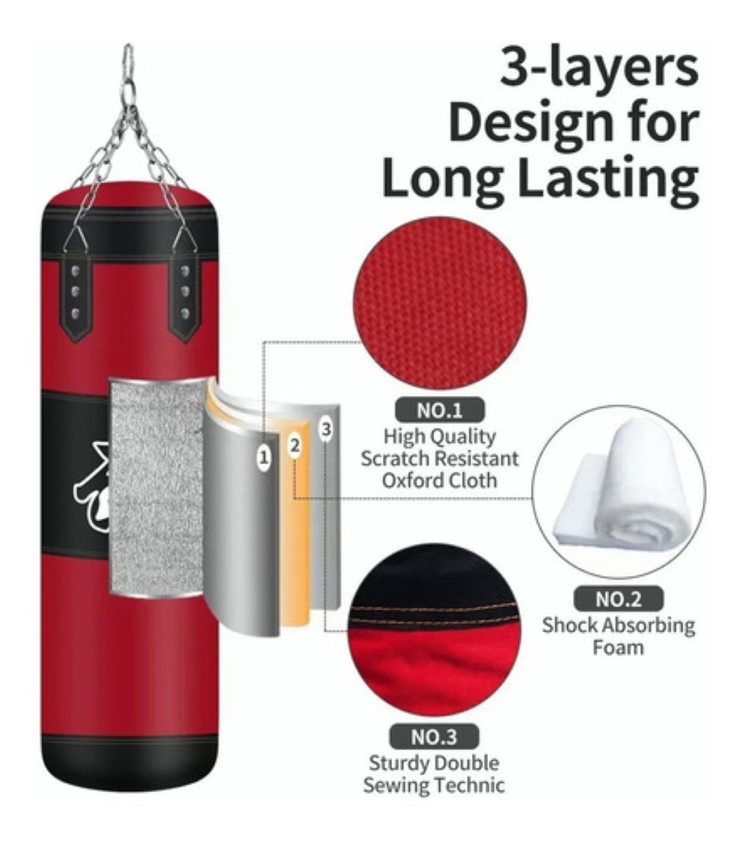 "Saco Bolsa Boxeo 120 Cm Saco De Boxeo Deportivo Profesional negro "