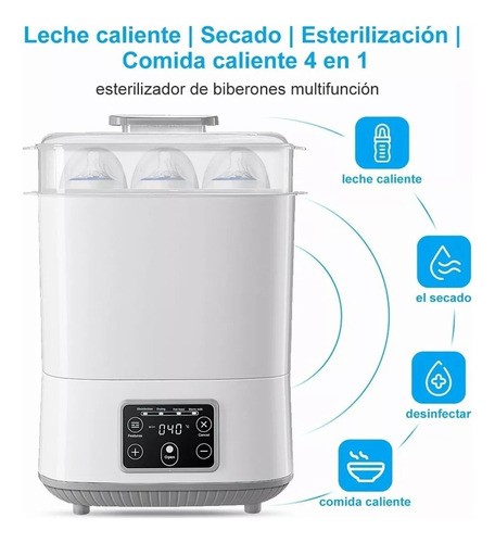 "Esterilizador De Biberones 4 En 1 Secador Calienta Biberones Blanco  "