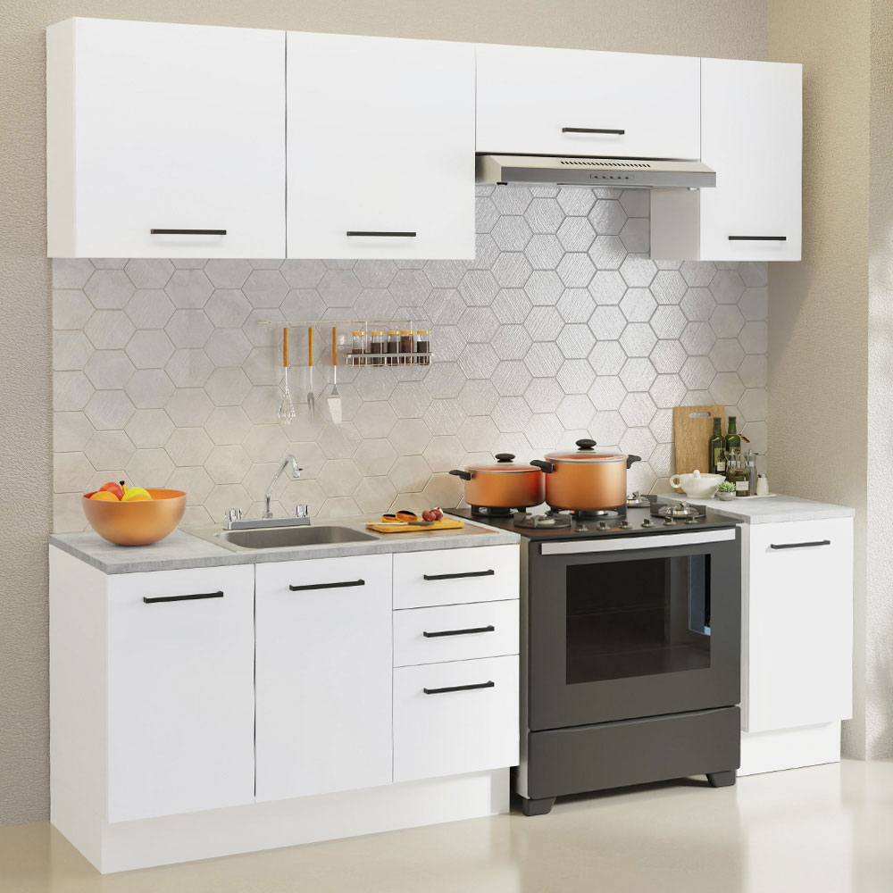 Cocina Integral Modular Luna Madesa 240cm con Acessorios