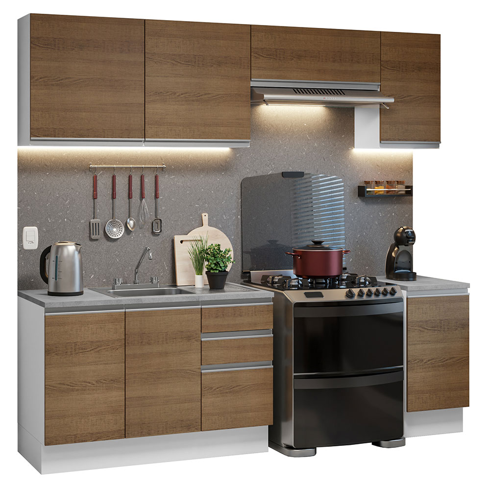 Cocina Integral Modular Luna Madesa 240cm con Acessorios BM.
