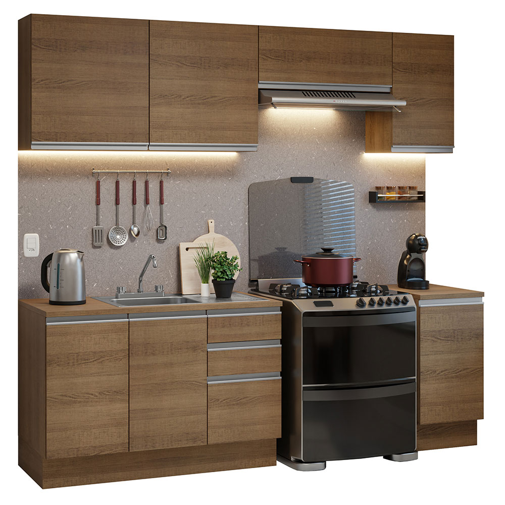 Cocina Integral Modular Luna Madesa 240cm con Acessorios MM.