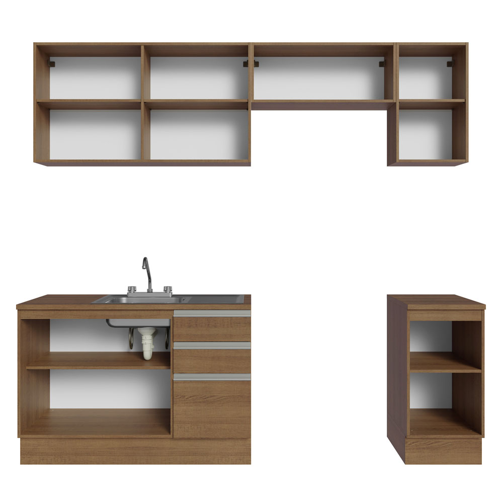 Cocina Integral Modular Luna Madesa 240cm con Acessorios MM.