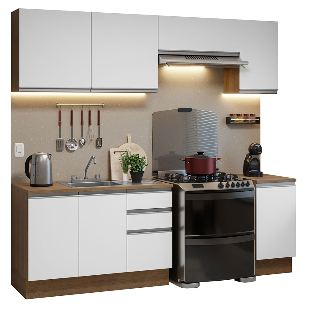 Cocina Integral Modular Luna Madesa 240cm con Acessorios MB.