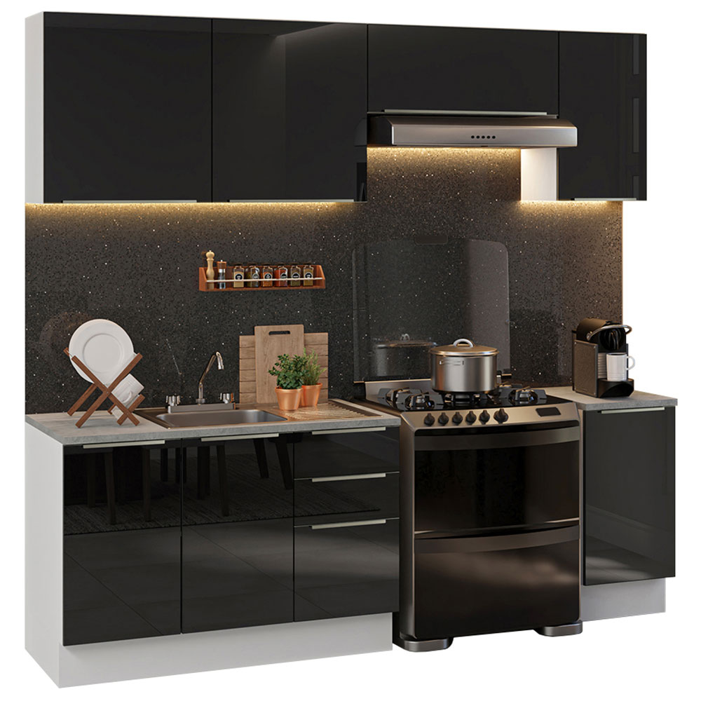 Cocina Integral Modular Luna Madesa 240cm con Acessorios BN.