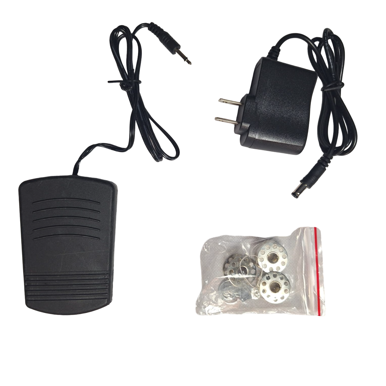 Maquina De Coser Portátil Pequeña Eléctrica De 2 Velocidades Color Blanco Con Morado