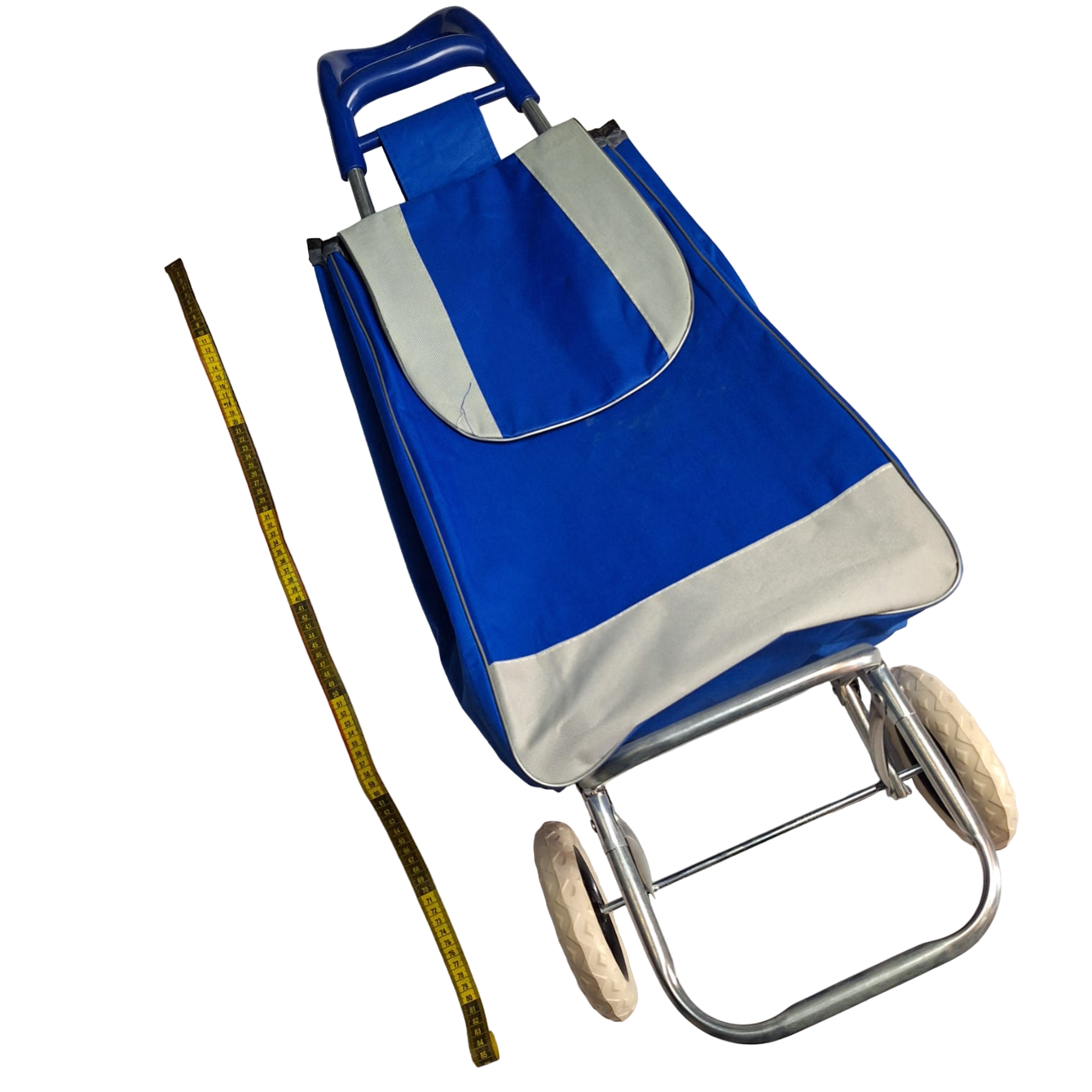Carrito Plegable Para Compras Mandado Bolsa Resistente Color Azul