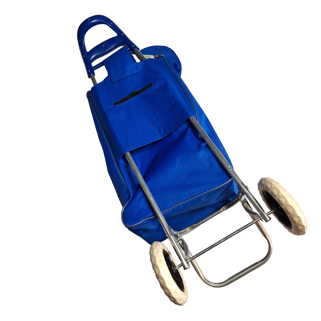 Carrito Plegable Para Compras Mandado Bolsa Resistente Color Azul