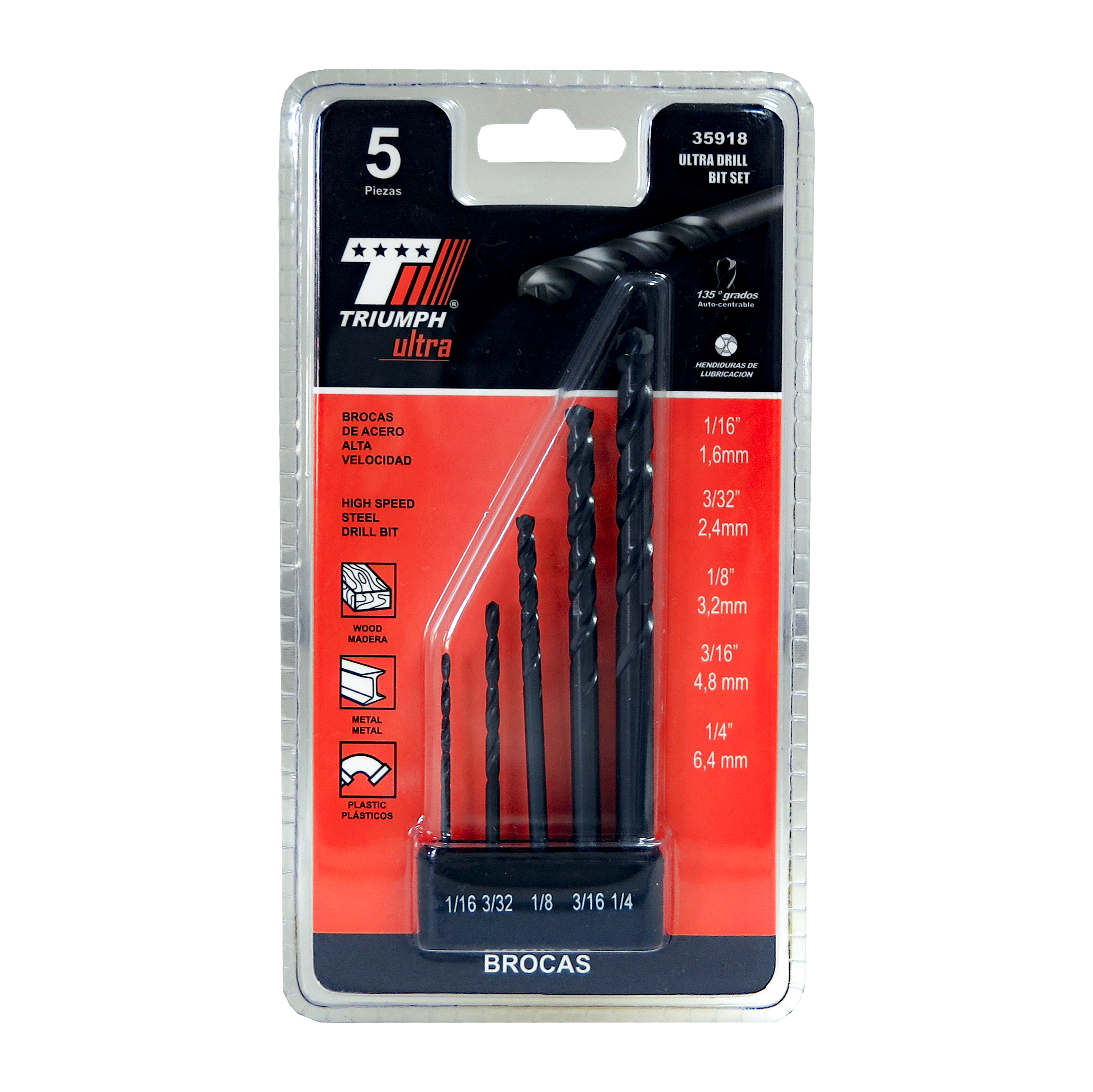 JUEGO DE BROCAS AV ULTRA 5 Pzas. TRIUMPH