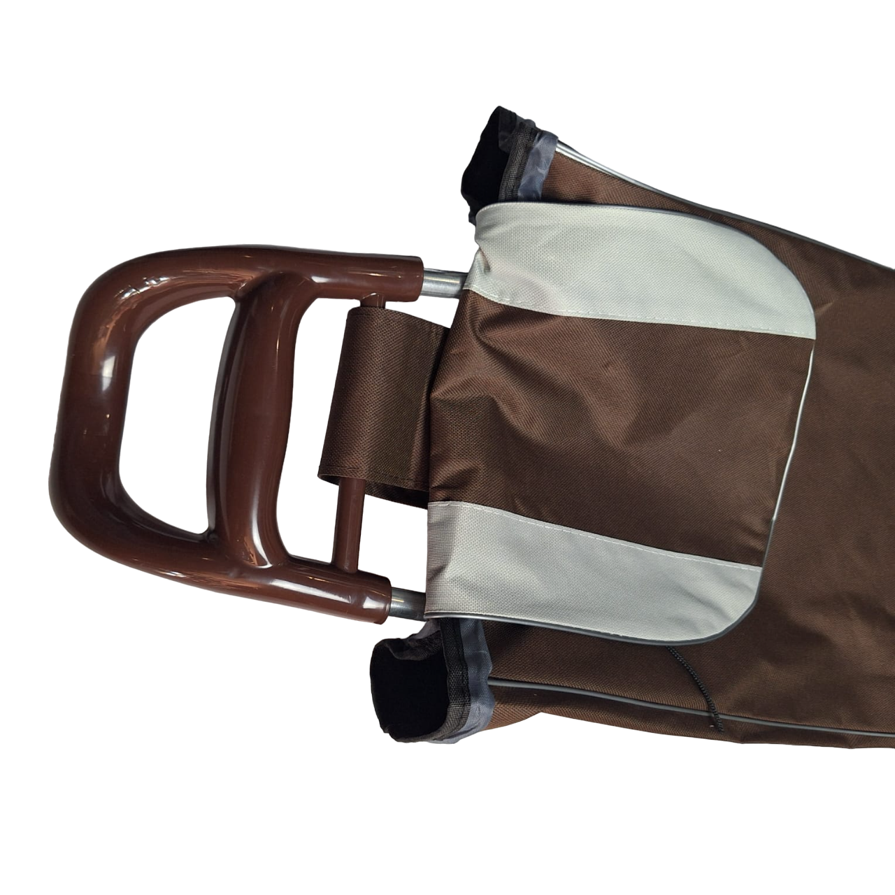 Carrito Plegable Para Compras Mandado Bolsa Resistente Color Marrón
