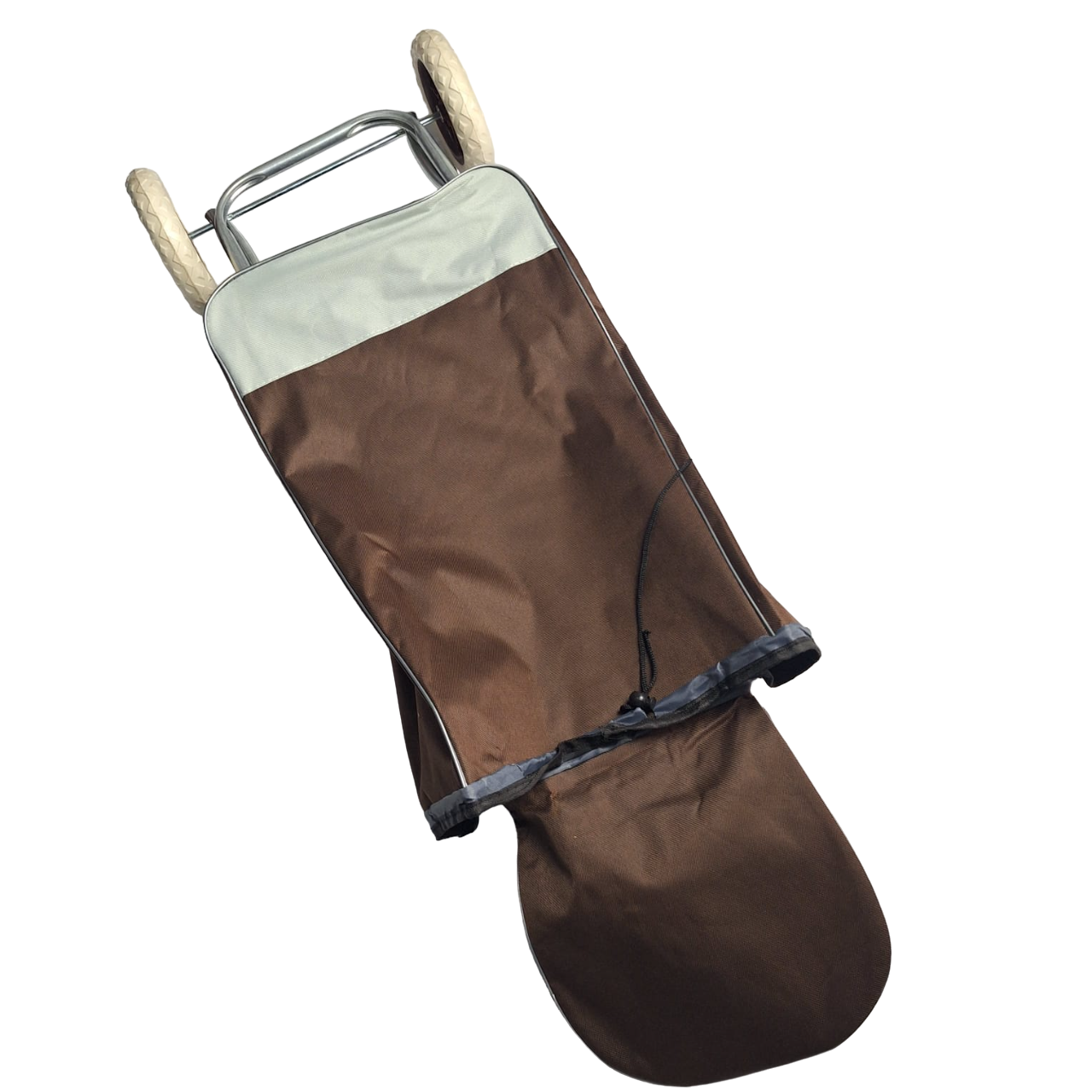 Carrito Plegable Para Compras Mandado Bolsa Resistente Color Marrón