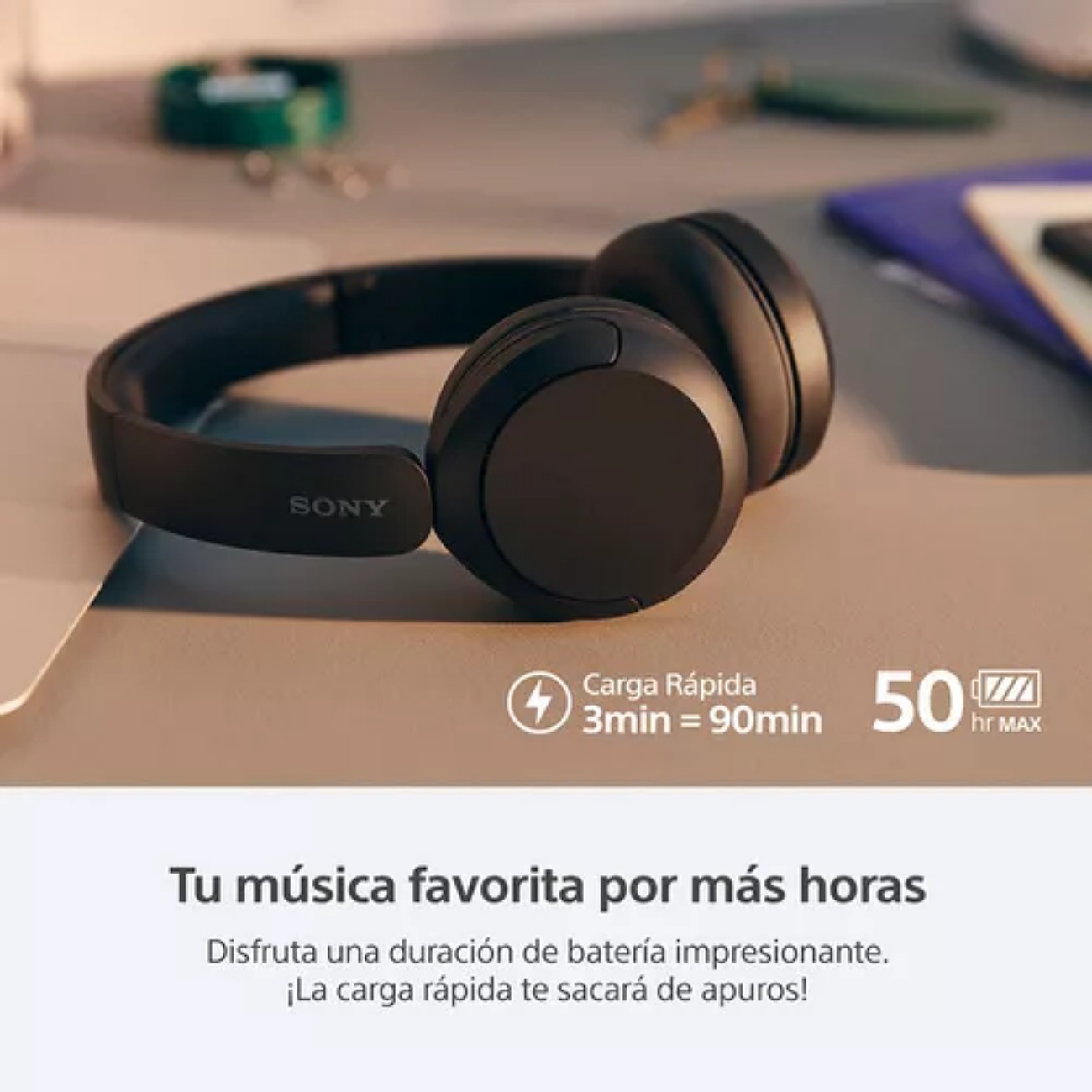 Audífonos Inalámbricos Sony Wh-ch520, color negro