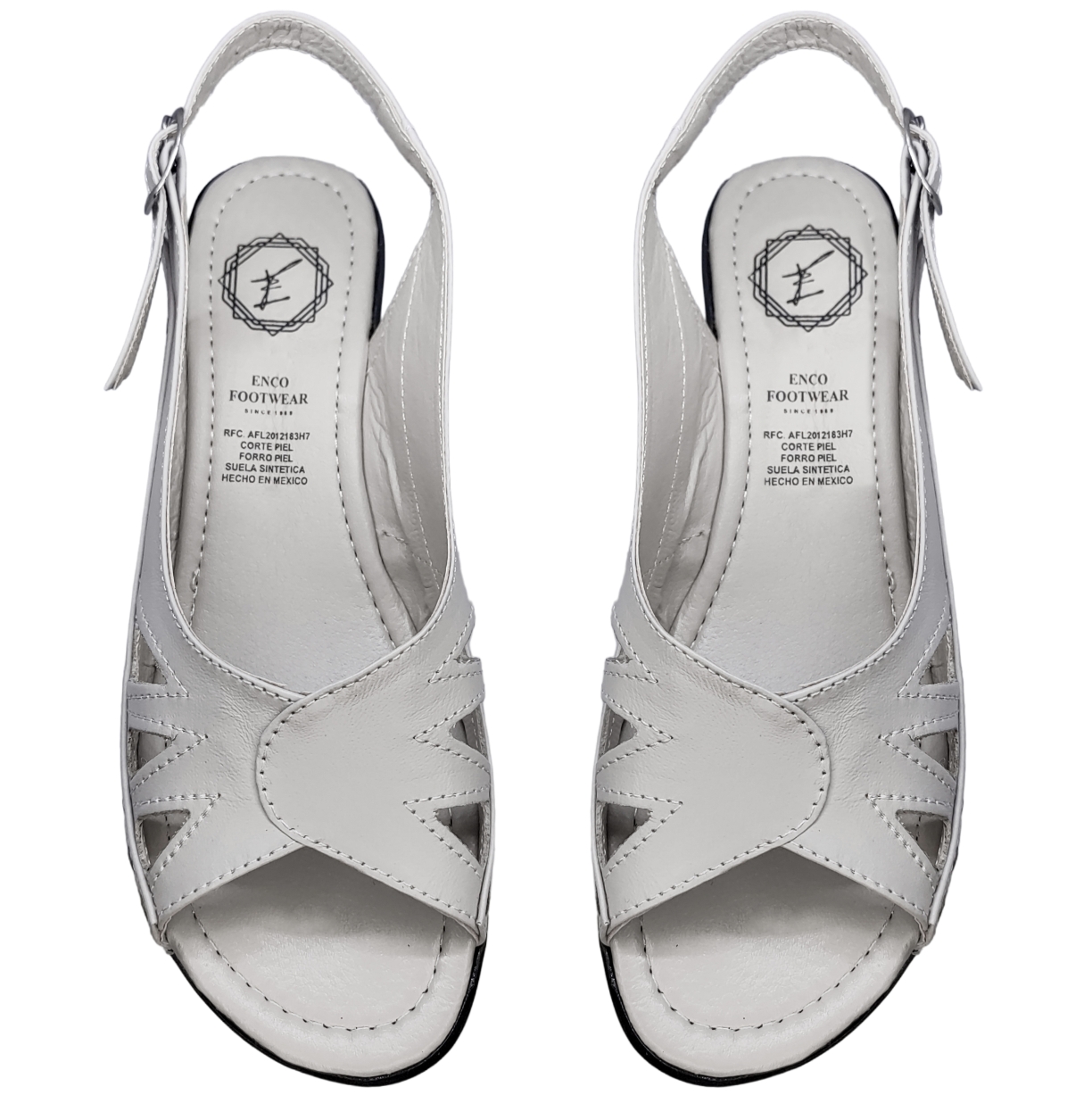 Sandalias de Mujer en Piel Vacuno Casual con Hebilla