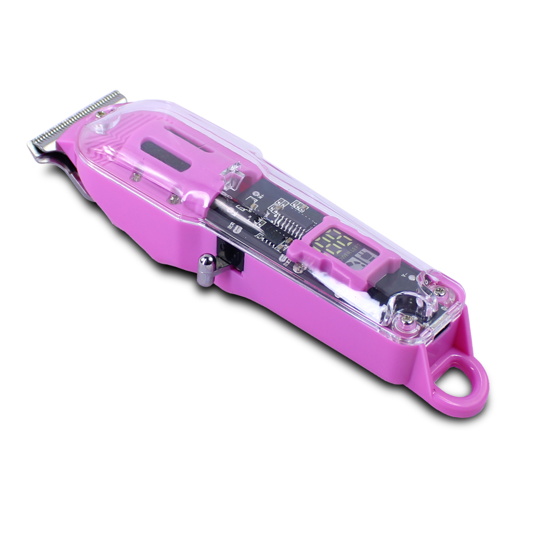 Maquina Profecional rosa Cortadora Electrico De Cabello Con Display Marcador
