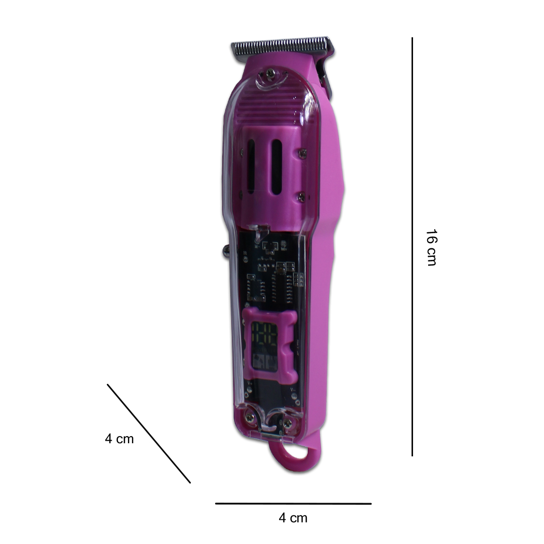 Maquina Profecional rosa Cortadora Electrico De Cabello Con Display Marcador