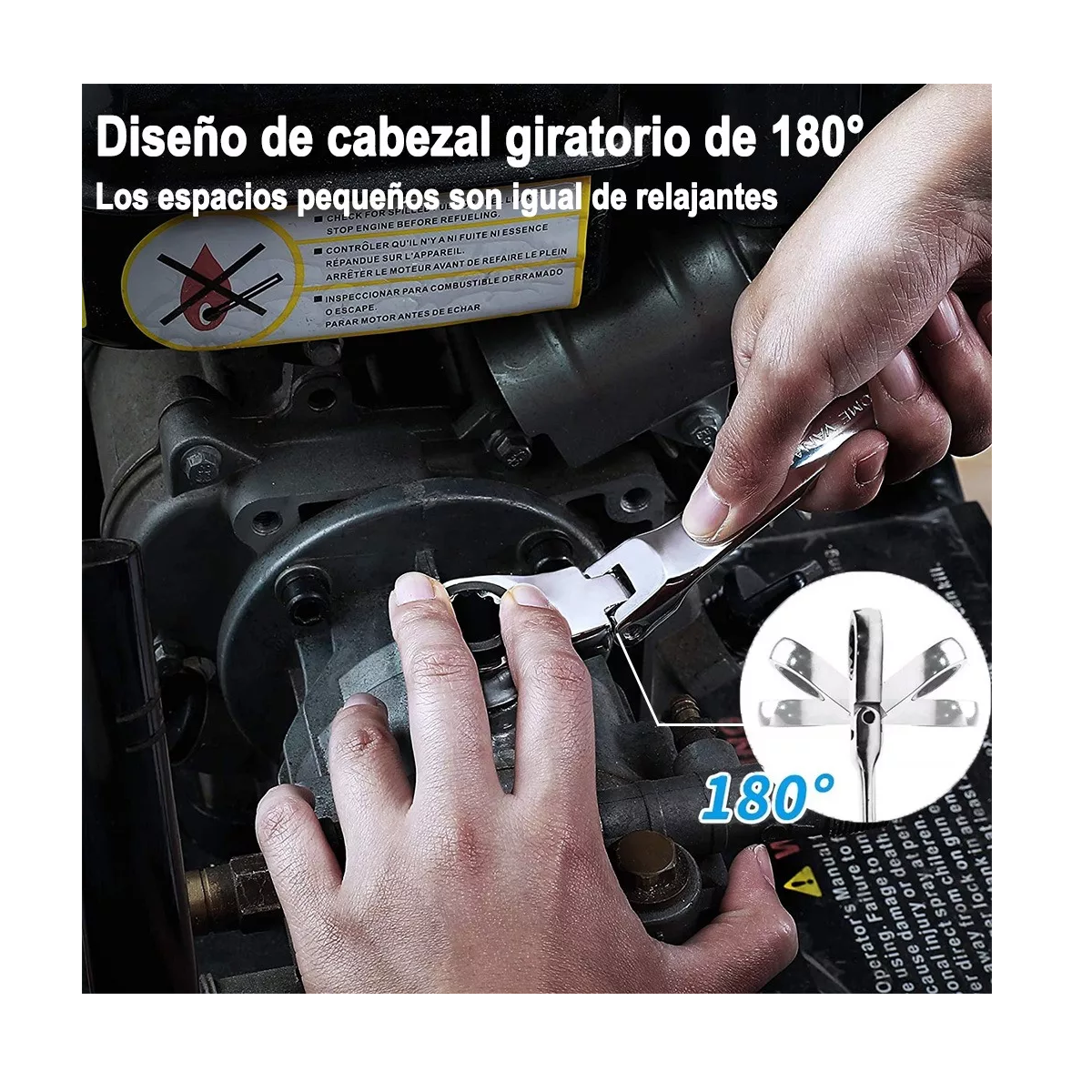 Juego Llave Inglesa Combinada Matraca Ajustable 12pz