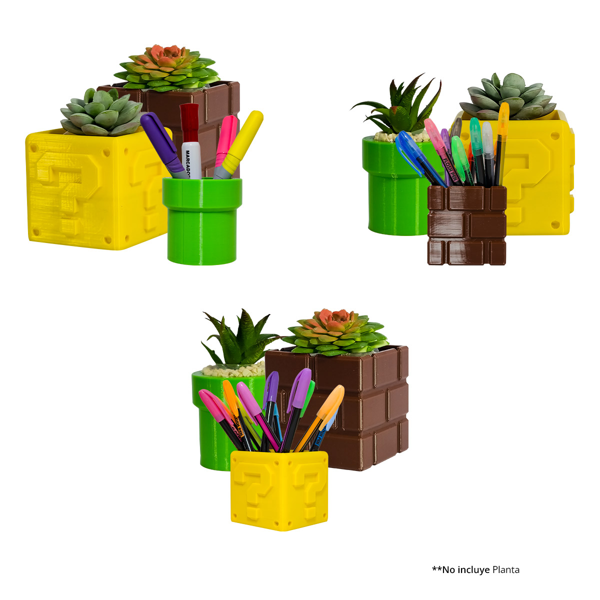 Kit Maceta Tipo Mario Bross Decorativa Impremli