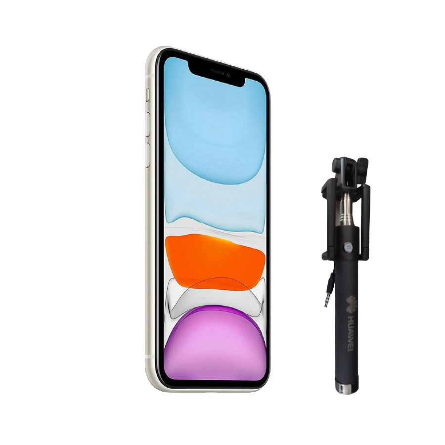 Apple iPhone 11 128GB Blanco (Reacondicionado A)+ Selfie stick.