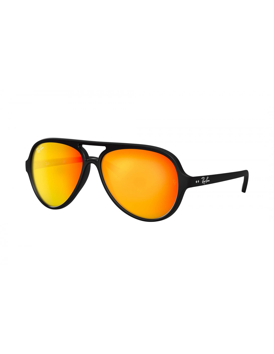 Lentes de sol Ray Ban Rb4125 601S69 Cats 5000 Naranja Espejo Negro Mate
