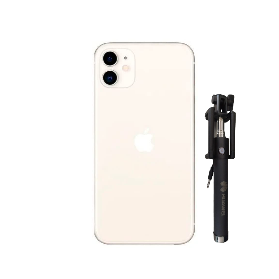 Apple iPhone 11 128GB Blanco (Reacondicionado A)+ Selfie stick.
