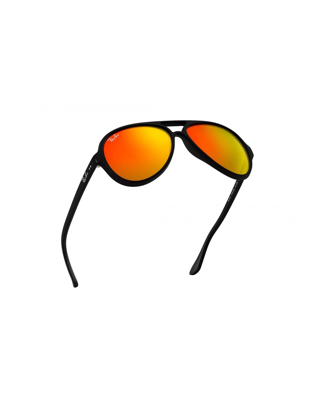 Lentes de sol Ray Ban Rb4125 601S69 Cats 5000 Naranja Espejo Negro Mate