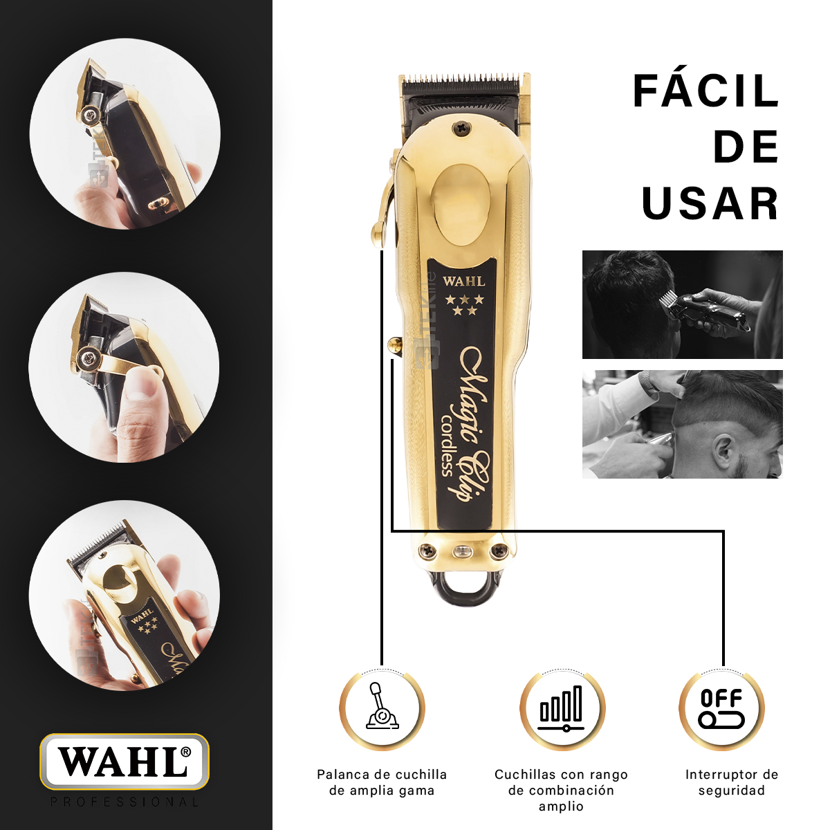 Clipper Wahl 5 Star Magic Clip Inalambrica Edición Gold