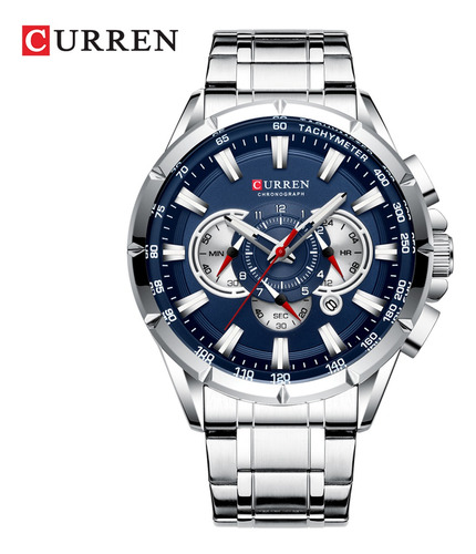 Reloj De Cuarzo Curren 8363 Con Correa De Acero Inoxidable