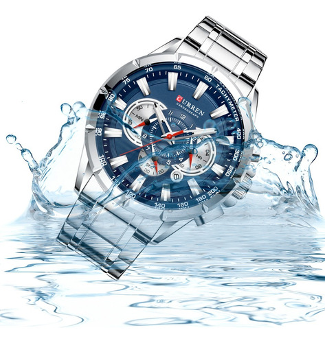 Reloj De Cuarzo Curren 8363 Con Correa De Acero Inoxidable