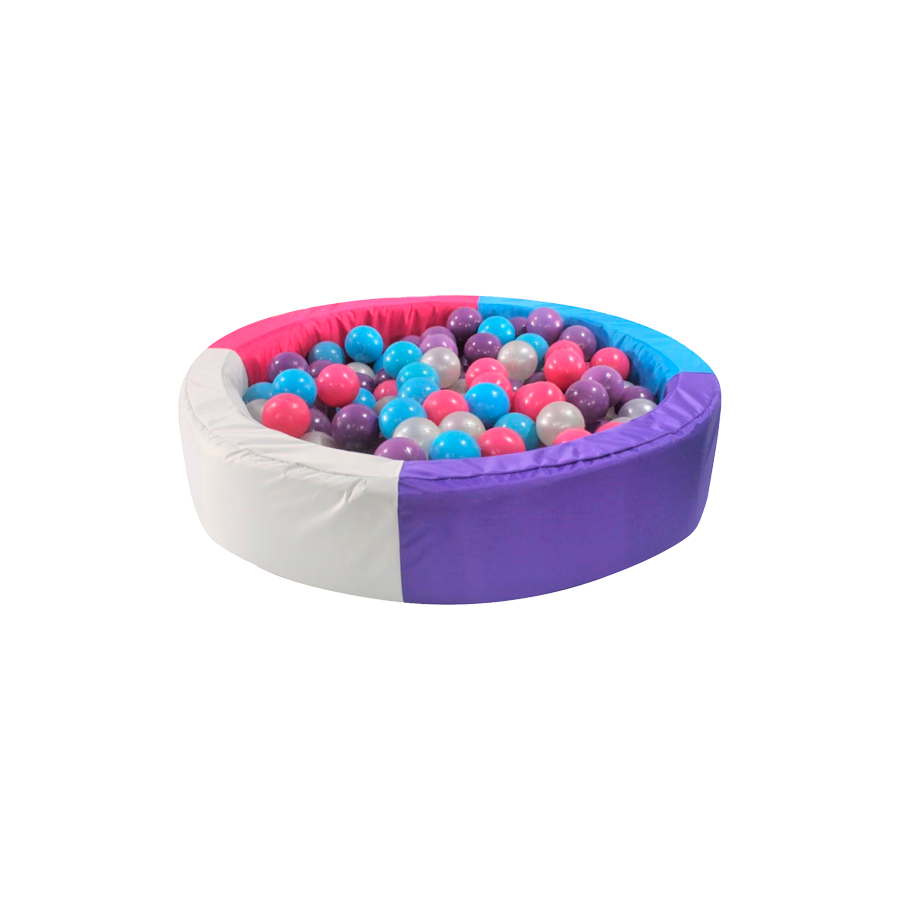 Alberca De Pelotas 120*20*10cm Con Cubo Y Rampa + 100 Pelotas Libres De Plomo Niña 