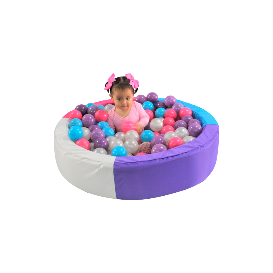 Alberca De Pelotas 120*20*10cm Con Cubo Y Rampa + 100 Pelotas Libres De Plomo Niña 