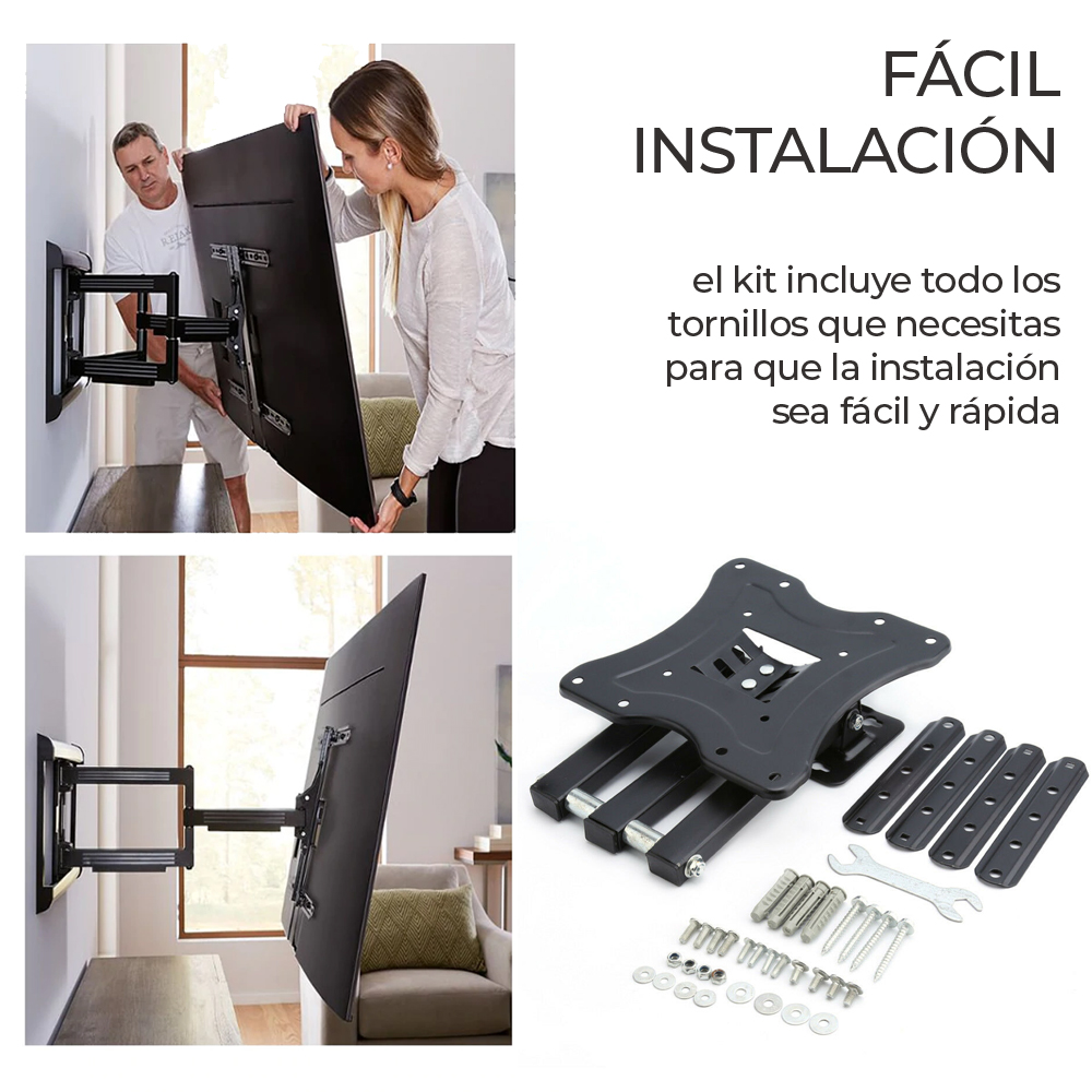 Soporte de pared articulado para TV pantalla monitor de 32" A 55"