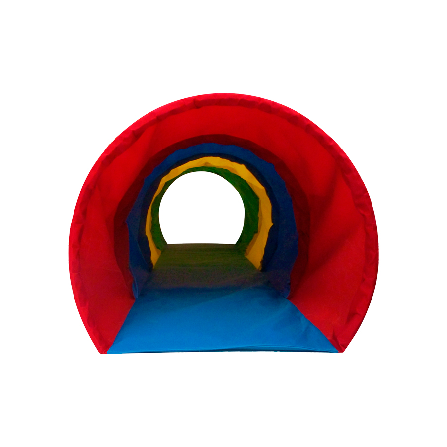 Túnel Con Colchoneta 4 Secciones  200*60cm Desarrollo Infantil Multicolor 